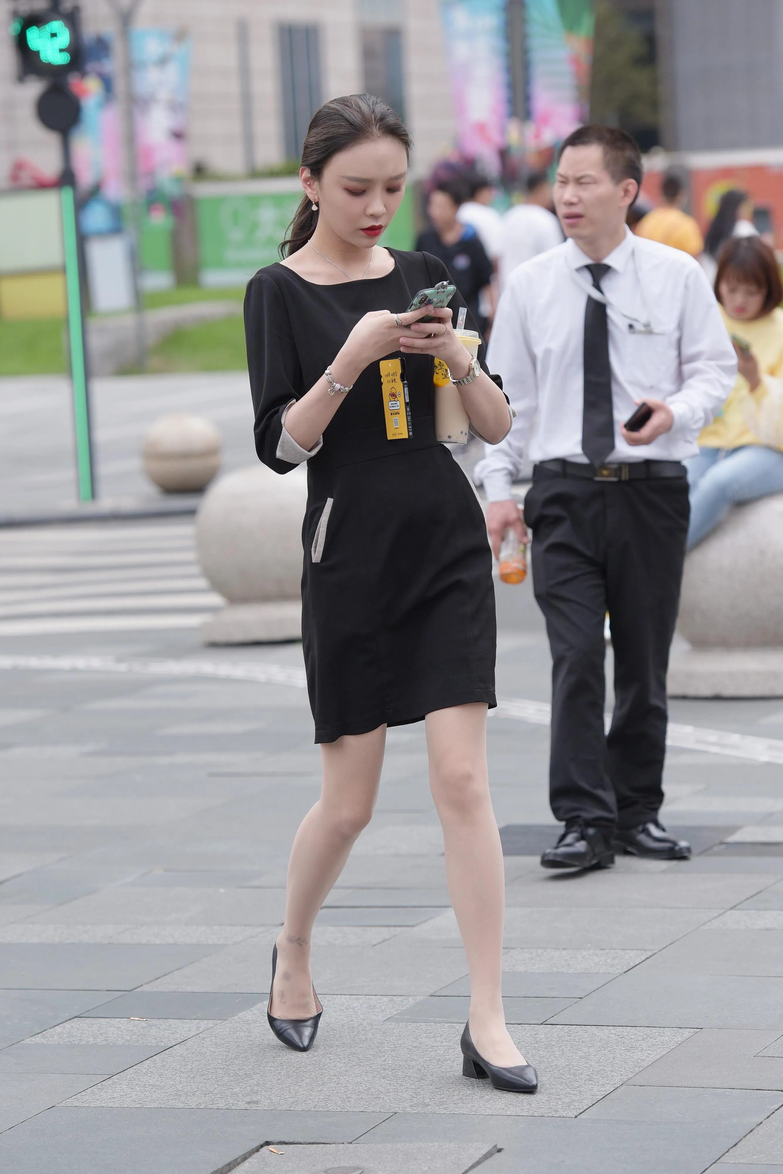 魔镜街拍 NO.163 街拍黑色连衣裙小姐姐 [184P]插图9